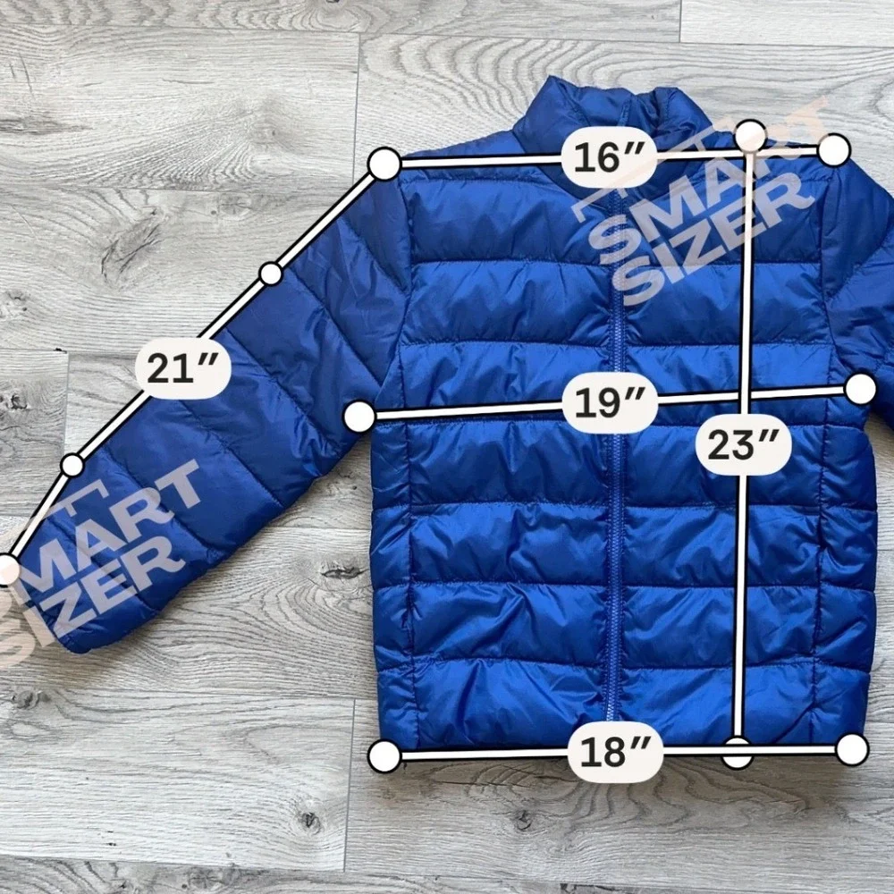 The Childrens Place Boys Blue Lightweight Puffer Jacket L 10/12 Full Zip Quilted